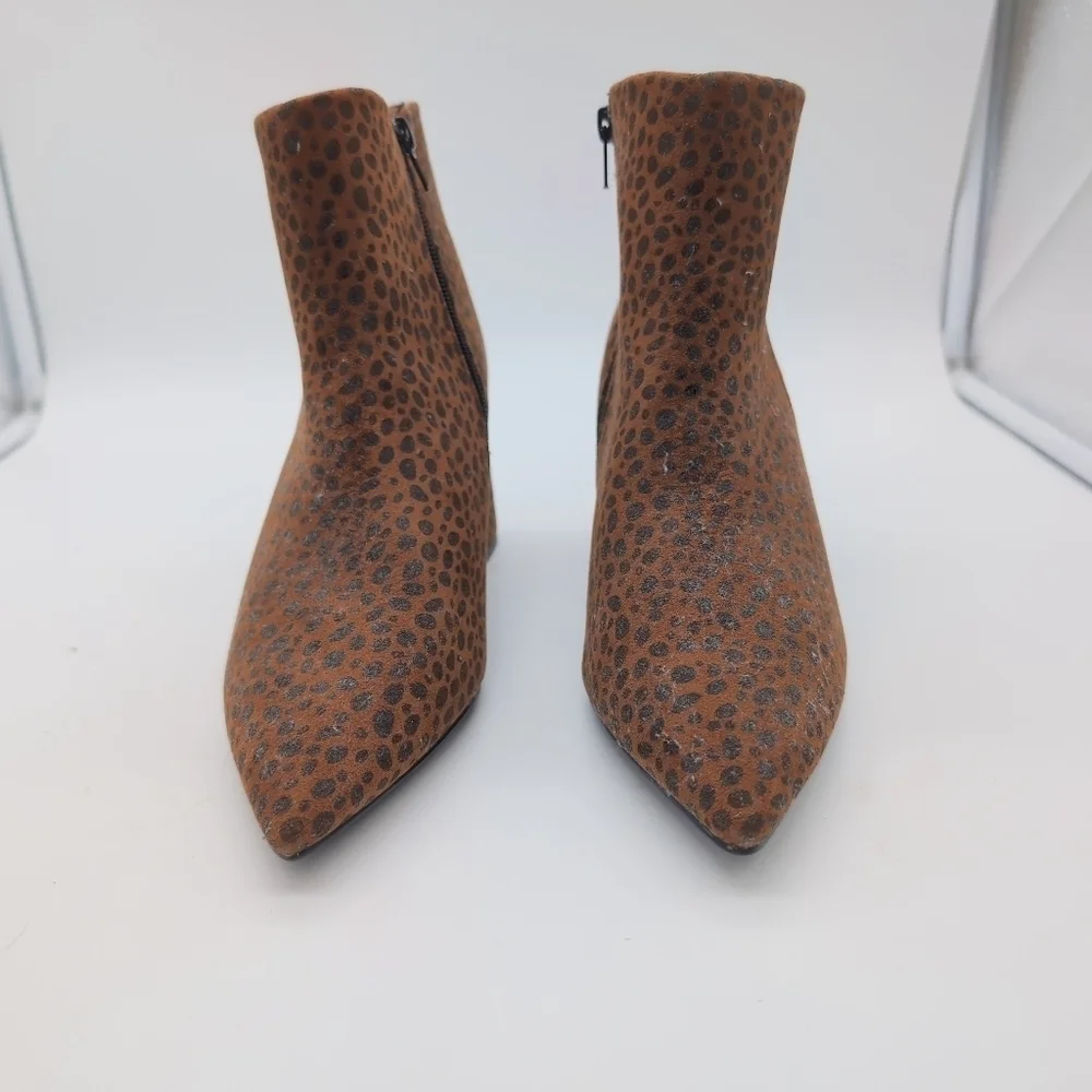 Leopard Print Ankle Boots Sz 7 Simply Be WW090
